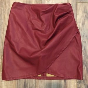 Leather-like skirt